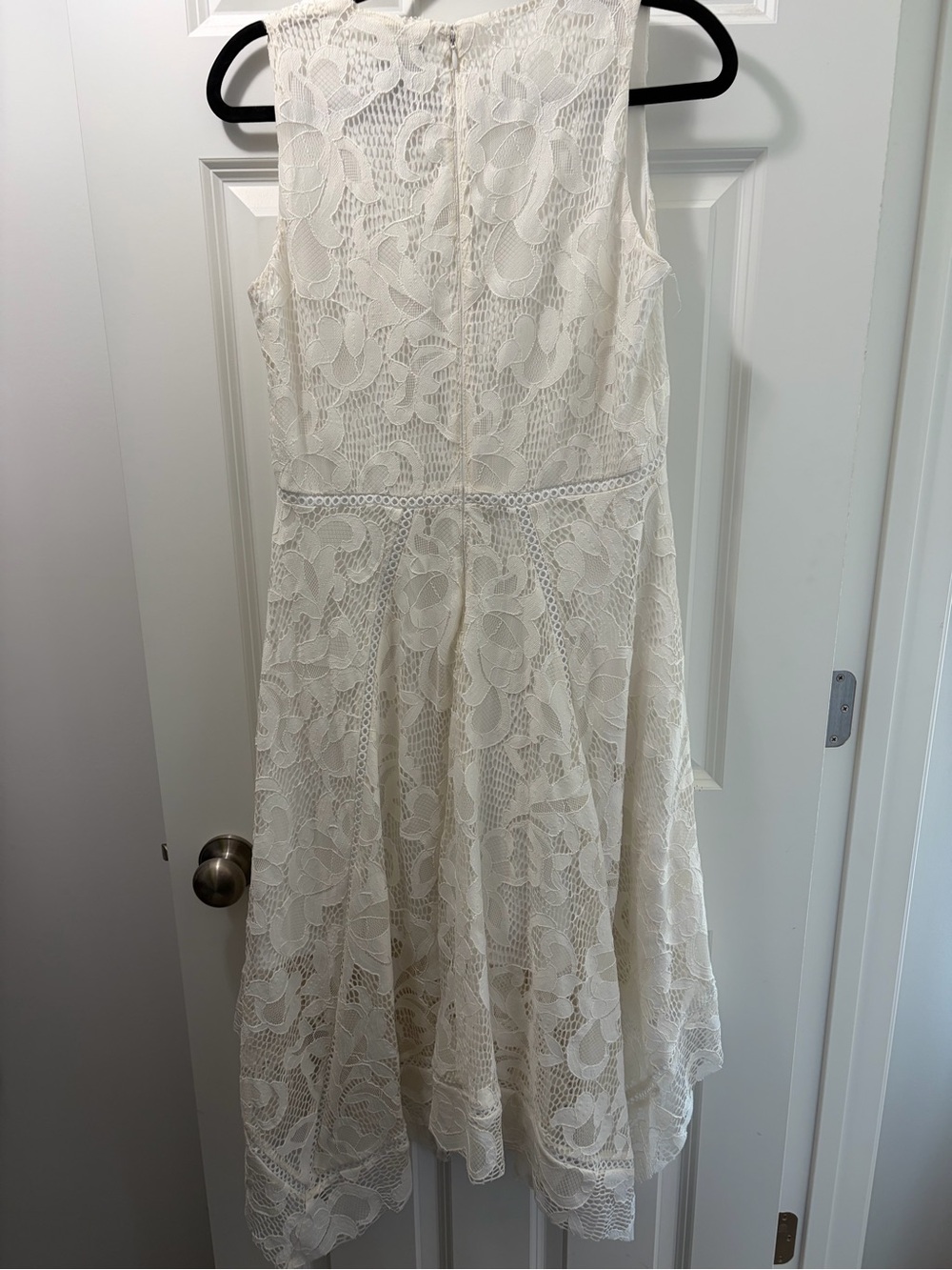 Taylor White Lace Overlay Dress - Picture 3 of 8